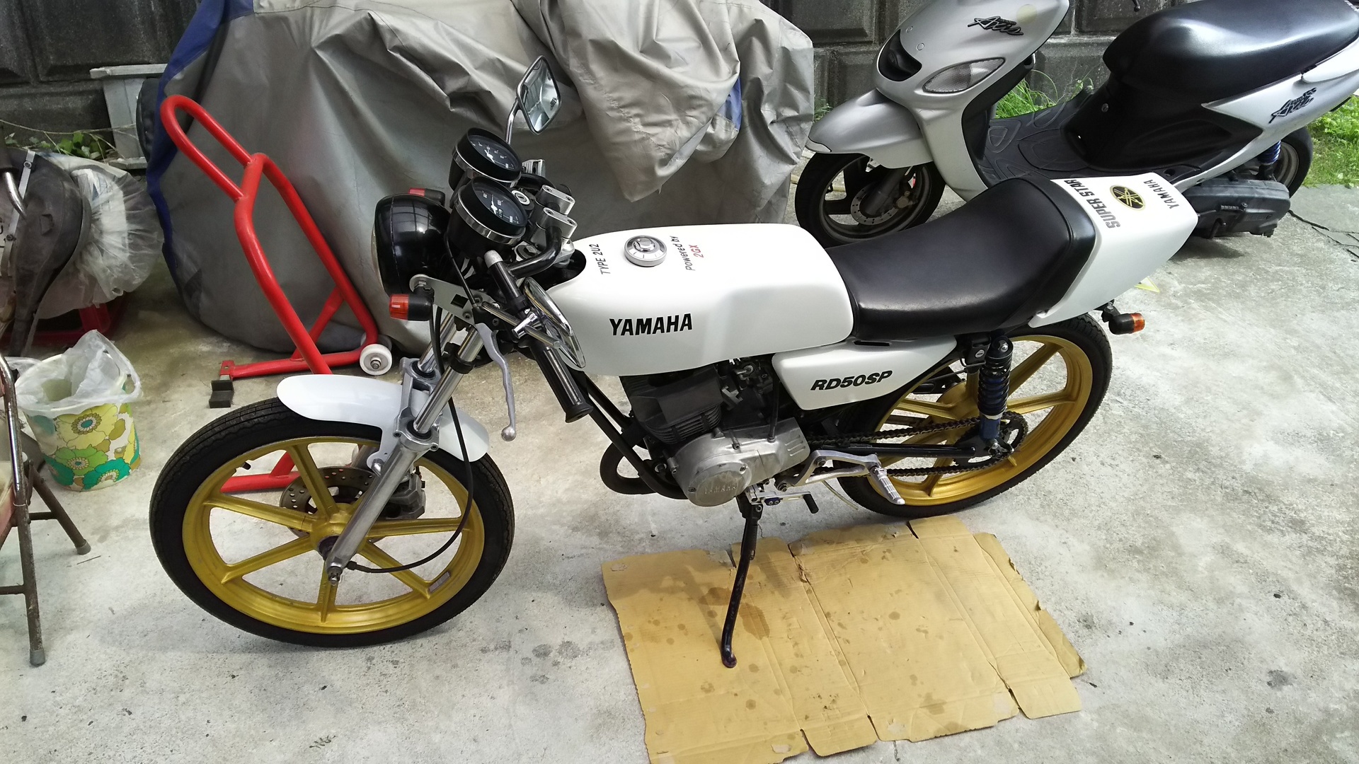 YSR80エンジン パルサコイル(ピックアップコイル)交換: カスタムバイク YAMAHA RD50SP改