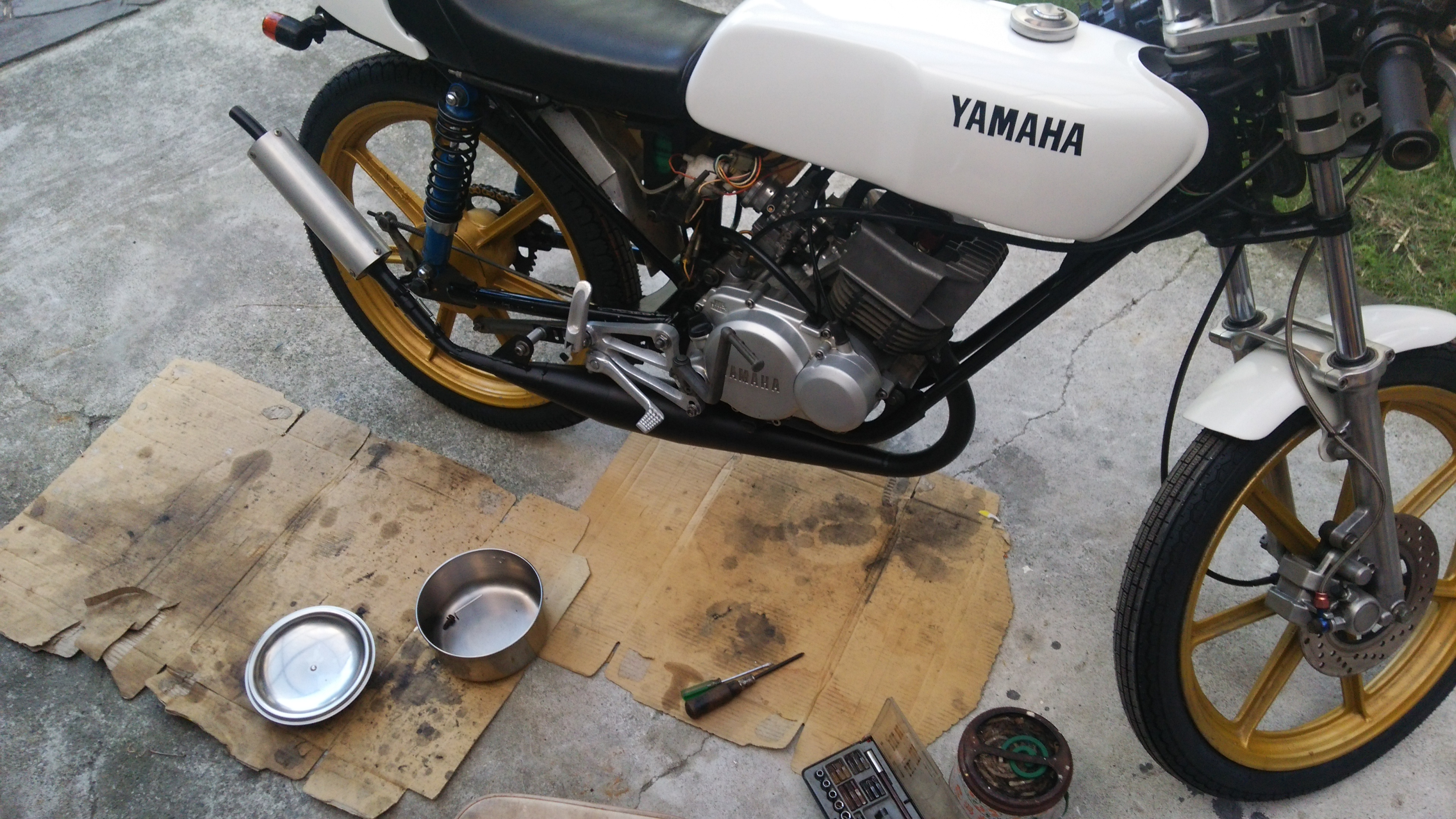 第三次レストア 完了: カスタムバイク YAMAHA RD50SP改